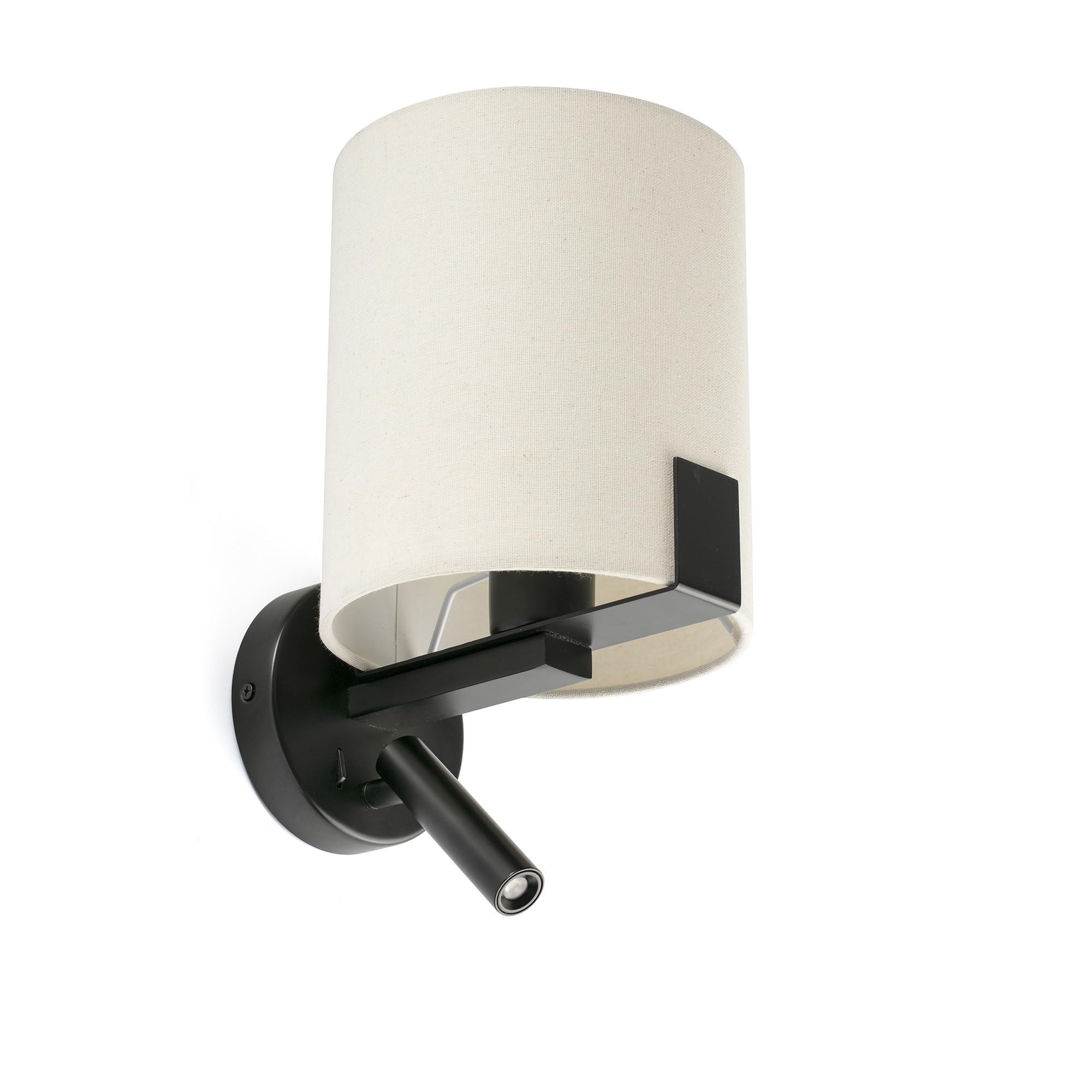 Faro NILA Lampe de lecture haut de gamme en métal noir et coton chic