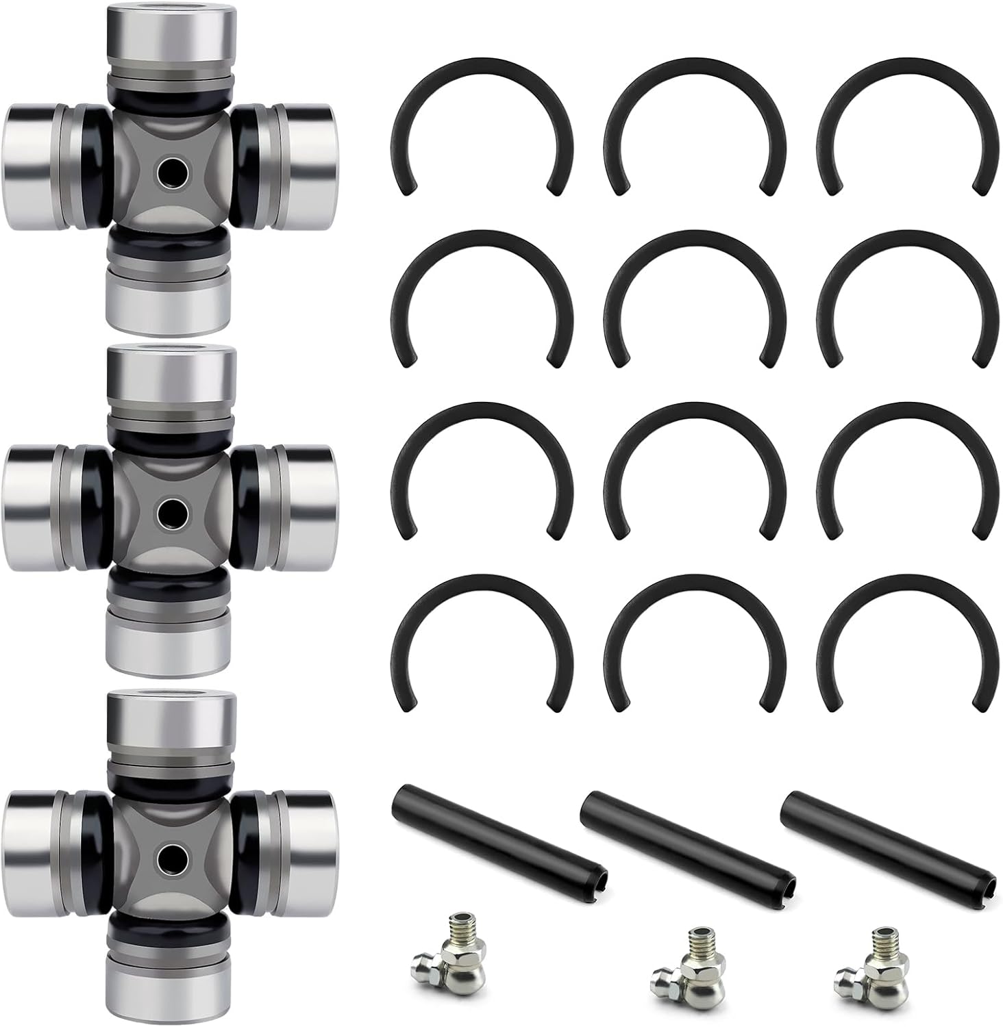 3 x Front & Rear Prop Shaft U-Joint for Polaris RZR 900 1000 2011-2023 General 1000 2016-2017 Ranger 1000 Diesel Crew 2015-2018 3235616 3235500 3260104 2202015 2203703