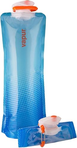 Vapur - Botella de agua flexible Shades de 50 oz, incluye mosquetón, color azul translúcido