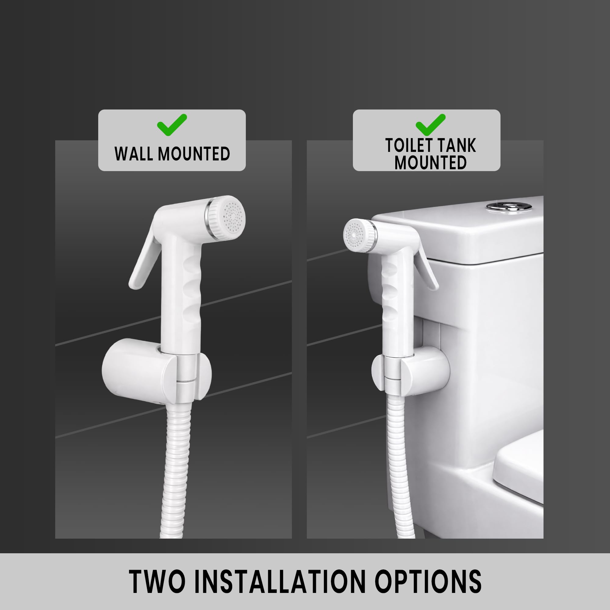 NEW WARE® ABS PVC Health Faucet Gun for Bathroom & Toilet | White Handheld Jet Spray with Strong Water Flow for Personal Hygiene Cleaning & Washroom Use | Durable Bidet Spray with Easy Grip |Pack of 1 4