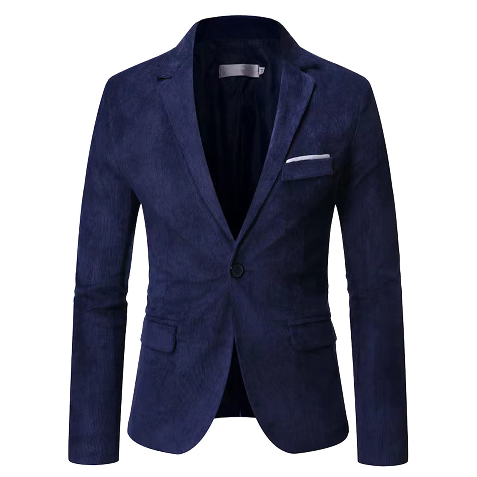 Americanas De Invierno Hombre,Traje De Moda Casual para Hombre Traje De Ocio De Solapa De De Negocios De Pana De Color SóLido