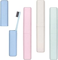 Vista 8 de Hooqict Paquete de 4 fundas de viaje para cepillo de dientes, soporte portátil para cepillo de dientes, contenedor de cepillo de dientes