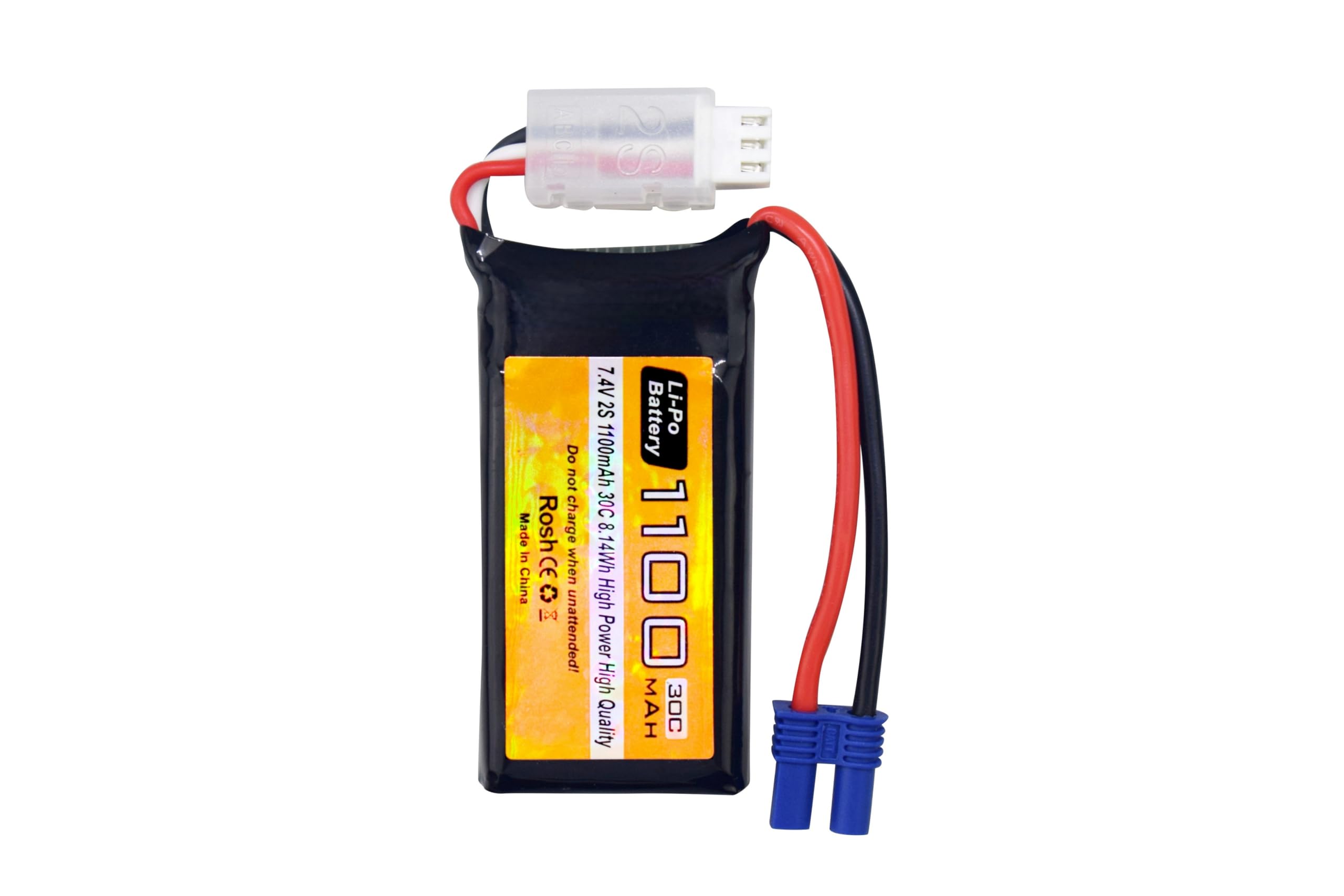 2PCS 7.4V 1100mAh 2S Lipo Akku mit EC2 Stecker und 2-in-1 Ladegerät für UTB18 Allradantrieb Off-Road Hochleistungskletterfahrzeug RC Fernbedienung Fahrzeug