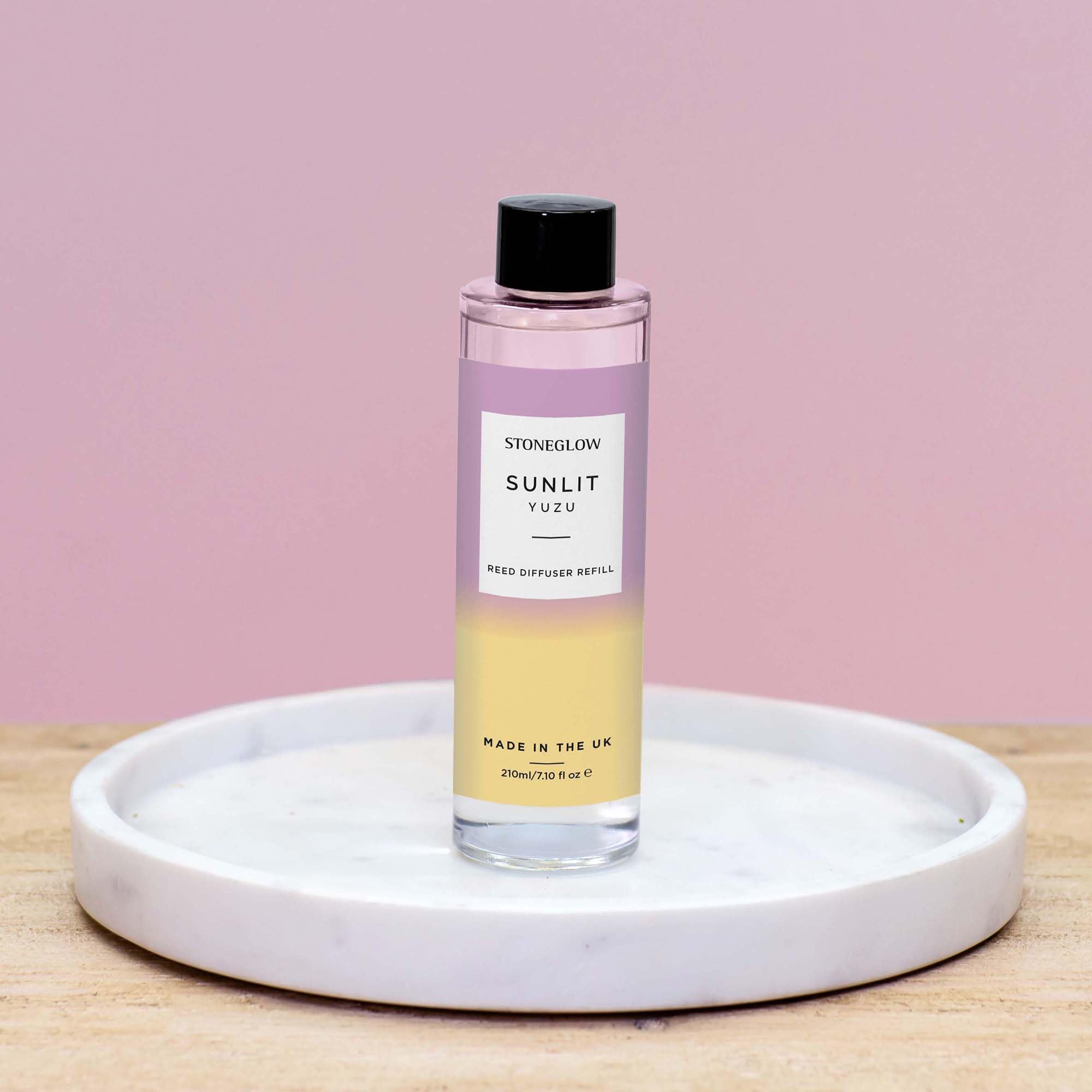 Stoneglow Sol Collection - Sunlit Yuzu - Scented Reed Diffuser Refill 210ml - Yellow