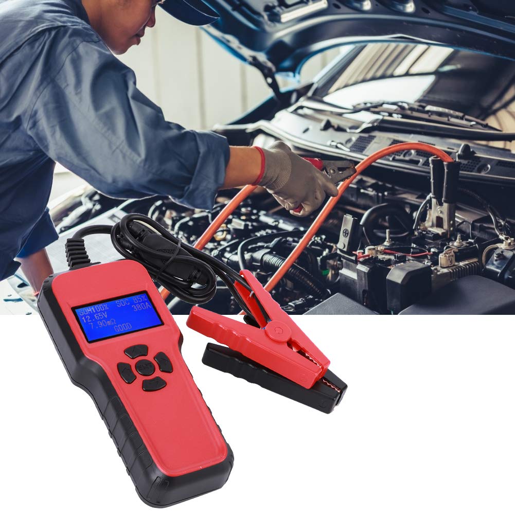 Aramox Testeur de Batterie de Voiture AE1801, Analyseur de Batterie ABS PC pour Batteries de Démarrage 12 V, Rétroéclairage LCD 2,4 Pouces, Tests de Charge de Démarrage de, 6 V à 18 pour les