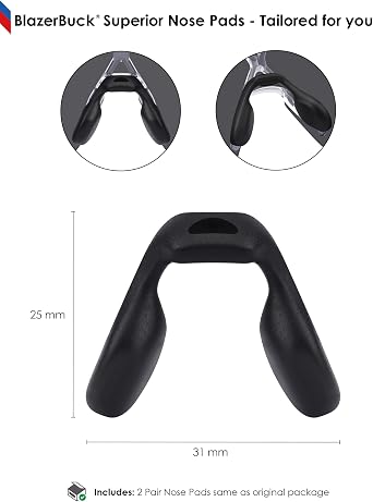 BLAZERBUCK Replacement Nose Pads Piece for Oakley Actuator OO9250-Standard Fit | Low Bridge Fit