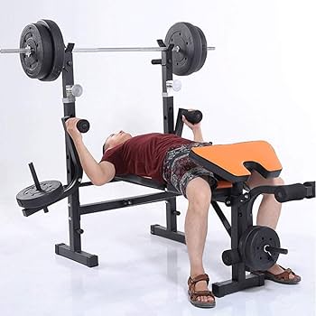 Amazon | ジム ウェイト ベンチ 多機能 ウエイトリフティング