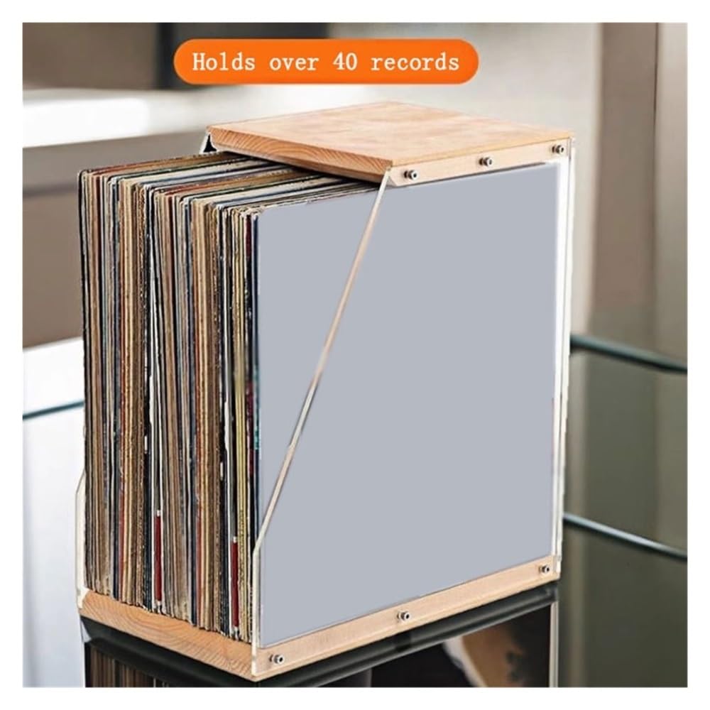 Płyta winylowa Sto, akrylowy stojak na płyty CD, uchwyt na biurko cielęce na maksymalnie 40 albumów, etui na płyty CD, idealny dla miłośników rozrywki domowej i muzyki
