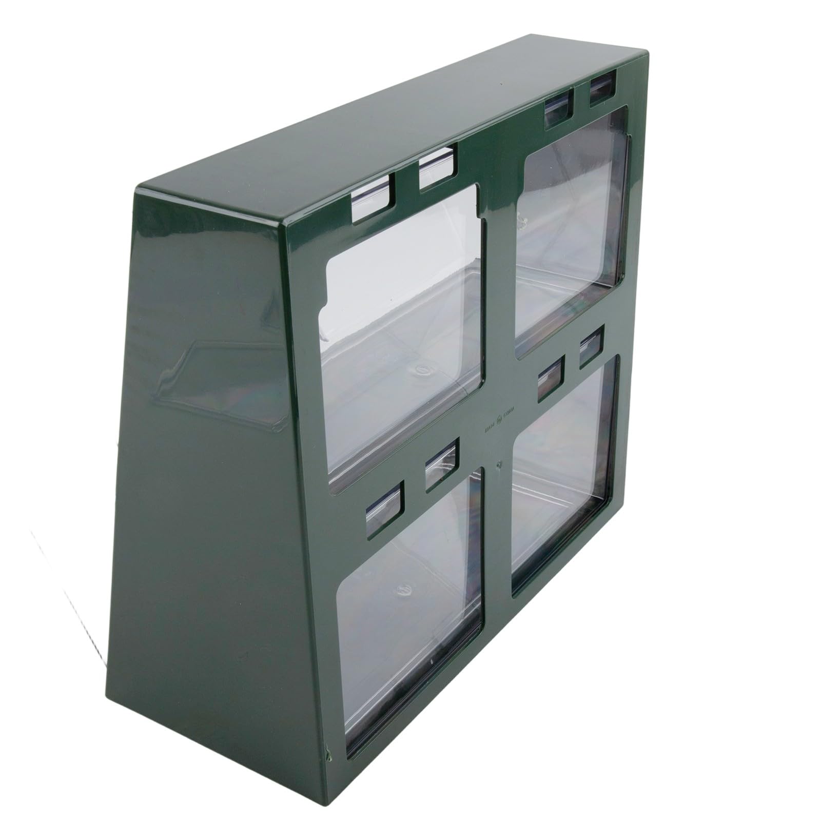 Dwuwarstwowa torebka na herbatę pudełko na biurko herbata Sto stolik kawowy uchwyt plastikowy 14 x 13 x 14 cm / 27 x 18 x 25 cm zielony lub biały idealny do domu i biura
