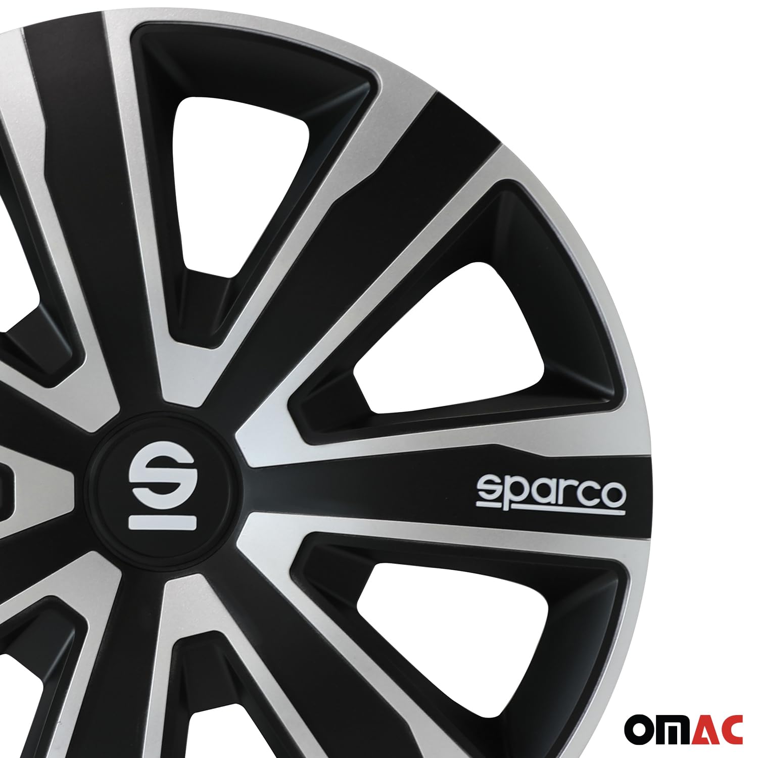 Set Sparco Copricerchi 4 Pezzi Palermo 15 Pollici Argento/Nero