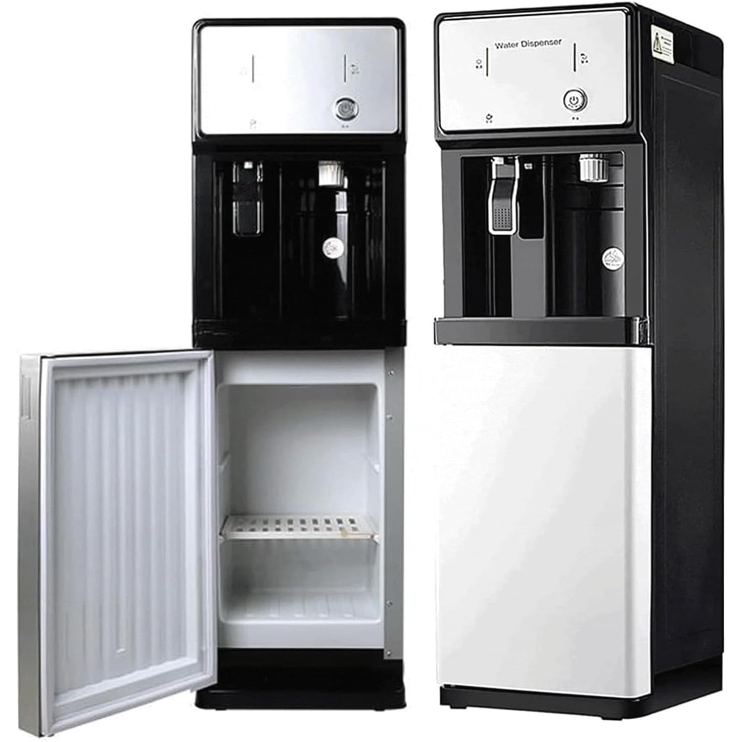 Distributore di acqua fresca, unità indipendente alimentata dalla rete elettrica, refrigeratore d'acqua da pavimento con divisori rimovibili e mobiletto portaoggetti, ufficio e attività commerciali
