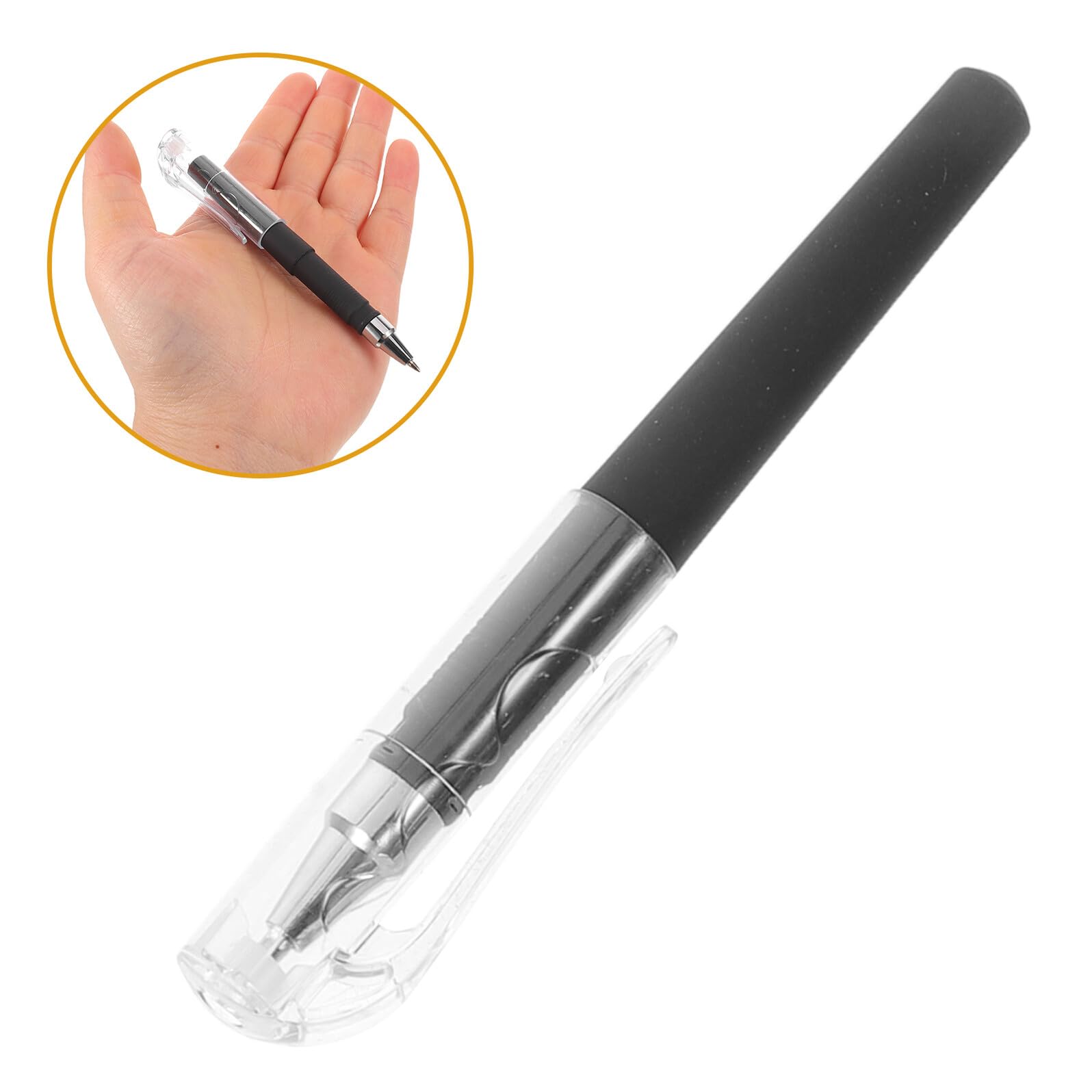 NUOBESTY 50 Pezzi Penna a Sfera Mini Nera Inchiostro Gel, Design Semplice e Portatile, Impugnatura Confortevole e Scrittura Scorrevole per Scuola e Diario