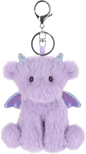 Miniatura 8 de Apricot Lamb Cute Toys - Llavero suave de peluche de dinosaurio dragón para niños, bolso, mochila, bolso (5 pulgadas)