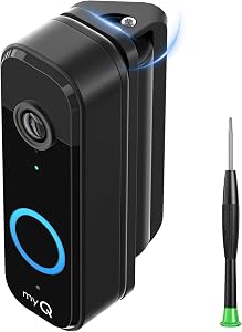Adjustable Doorbell Mount for myQ Video Doorbell, 35°-145° Left/Right Swivel, Wide Viewing Angle Mounting Bracket for Home/Apartment - Black