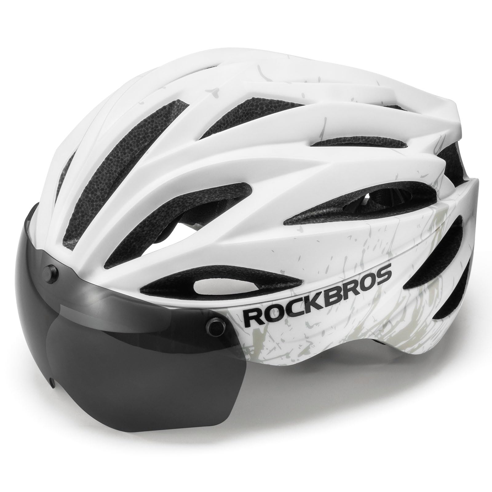 ROCKBROS Cycling Helmet Detachable Magnetic Goggle Visor Bicycle One-Piece Lightweight Mountain Road Bike Helmet Men and Women Adjustable Breathable Washable 58-62CM — image 1
