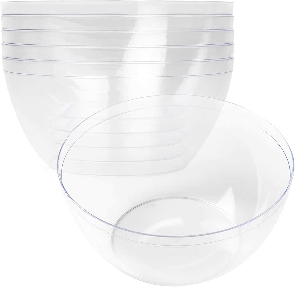 Set 6 Ciotole In Plastica Con Coperchio - 12 Cm, 350 Ml, Colorate, Senza BPA, Per Casa E Campeggio - Foto 14