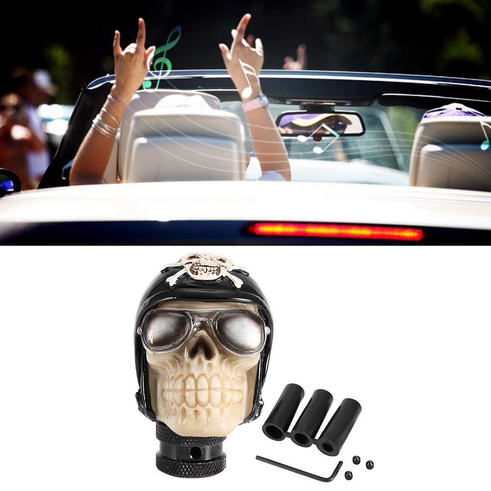 Pookknop, Skeletschedel Hoofd Auto Handmatige Pookknop Stick Hendel Shifter Universeel