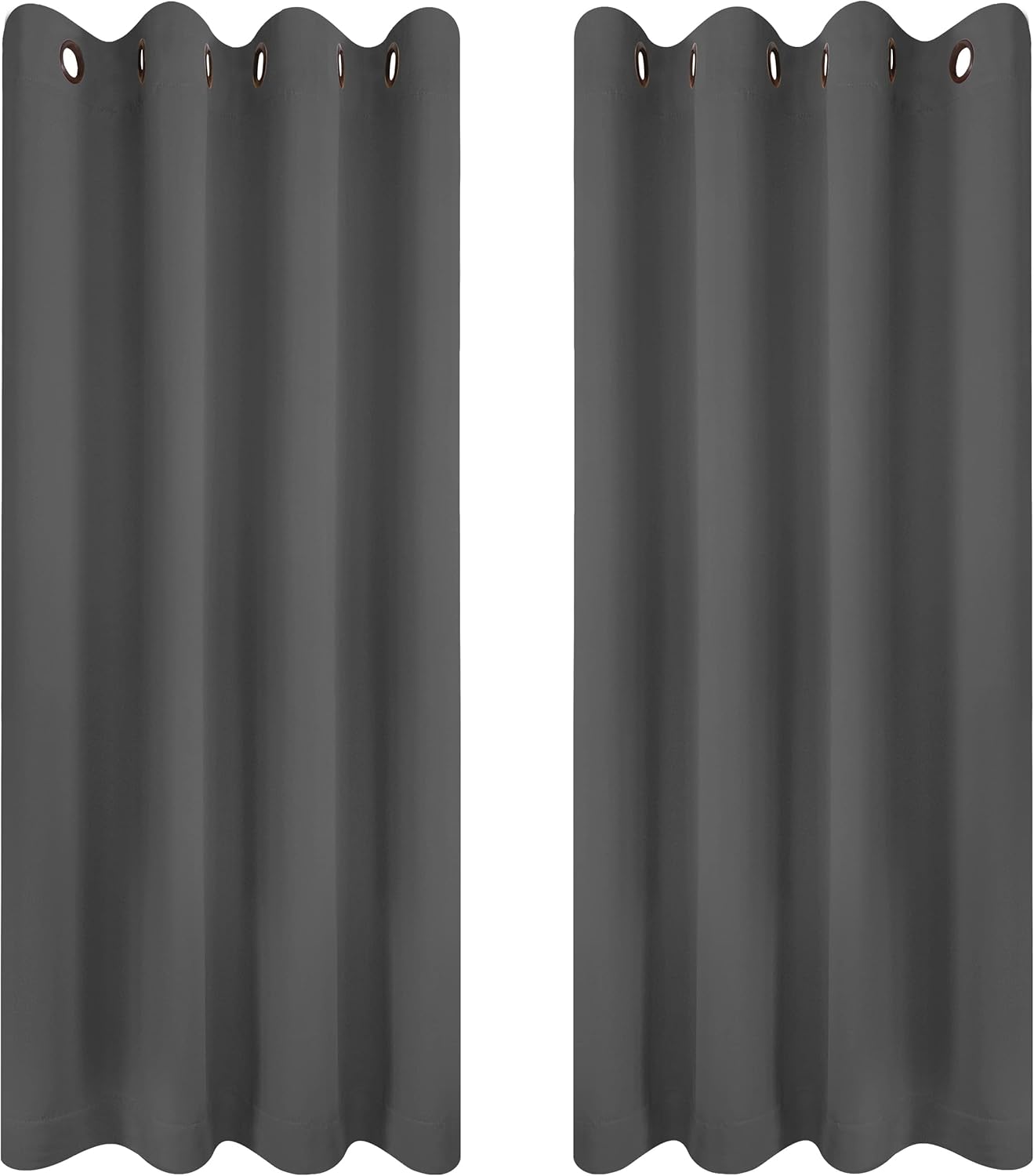 Utopia Bedding Blackout Curtains Grommet 2 Panels [Grey, 46W x 54L
