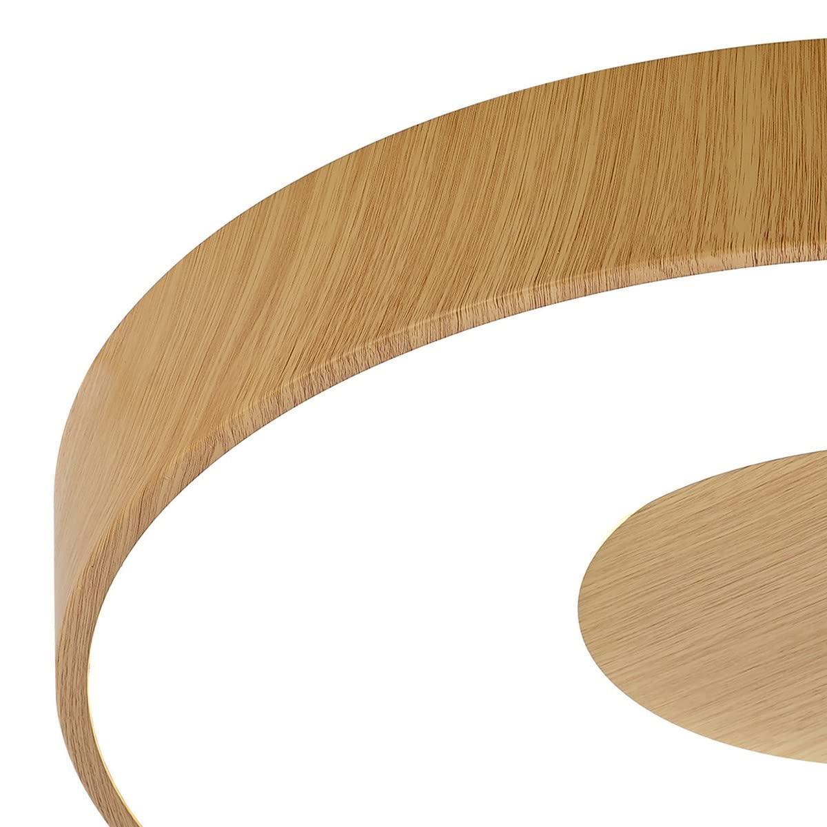 Plafón LED 56W COIN Dimable Mantra Madera Ø38 x 6.8cm altura con mando a distancia