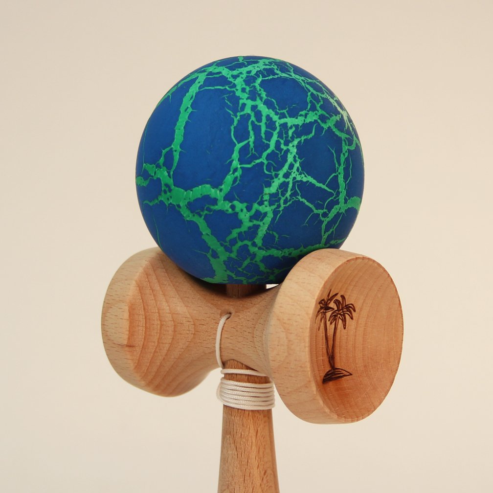 Bahama Kendama Crackle - Blue Over Green