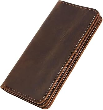 Handmade Mens Wallet Long Multi-Card Wallet Business Clutch Large-Capacity Wallet Color C, Size 18 * 9 * 1.5m