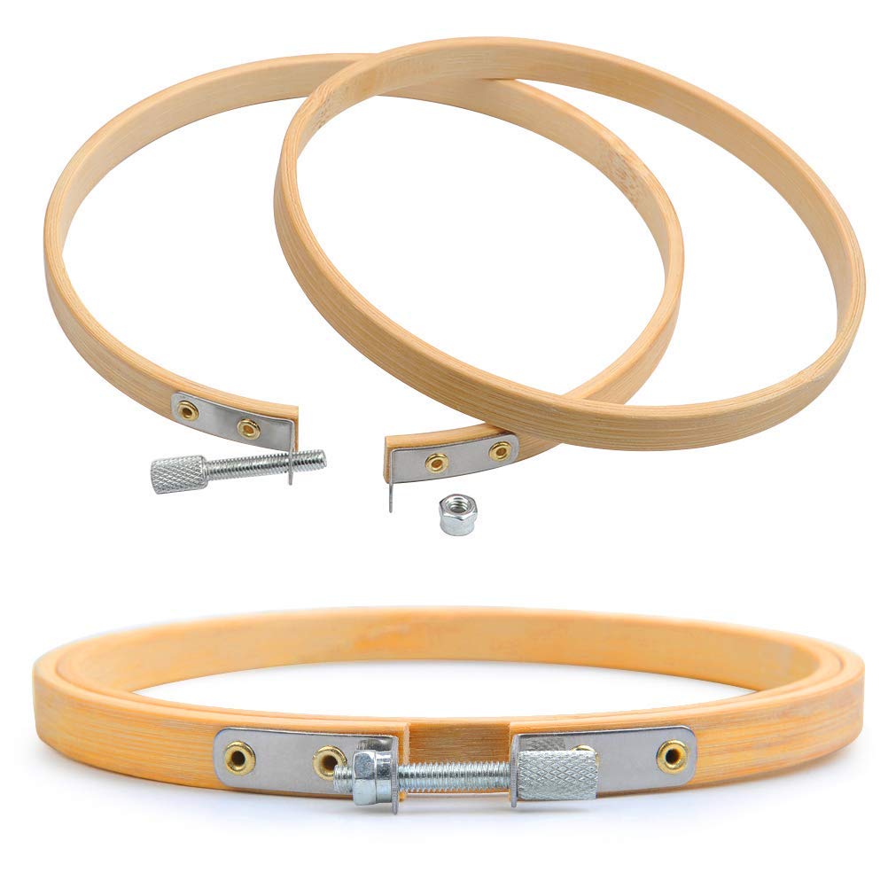 MECCANIXITY Telaio da ricamo rotondo da 8,9 cm, in legno