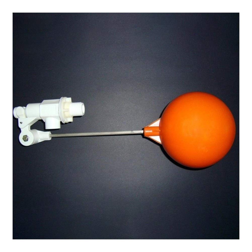 DOLUNTO Válvula de Esfera Flotante Horizontal Vertical de Doble válvula de Flotador del Tanque de Agua fría Caliente vástago de Control de Flujo Cisterna PC 1 Specification : 1 Inch (White)
