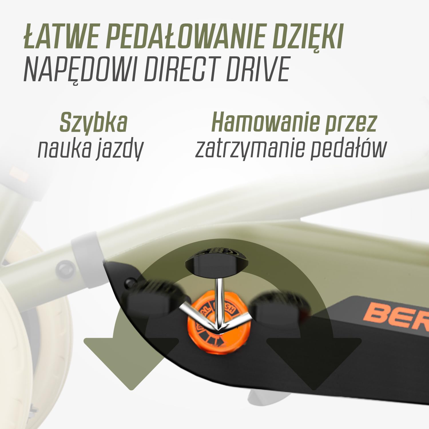 BERG Pedał Gokart Buzzy Retro 2 w 1 z drążkiem przesuwnym, pojazd dziecięcy, bezpieczeństwo i stabilność, zabawka dla dzieci w wieku 2-5 lat