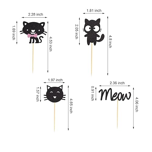 Miniatura 10 de 1 adorno para pastel de cumpleaños con temática de mascotas, lindo miau pawty fiesta de cumpleaños, decoración de fiesta de baby shower para niños y