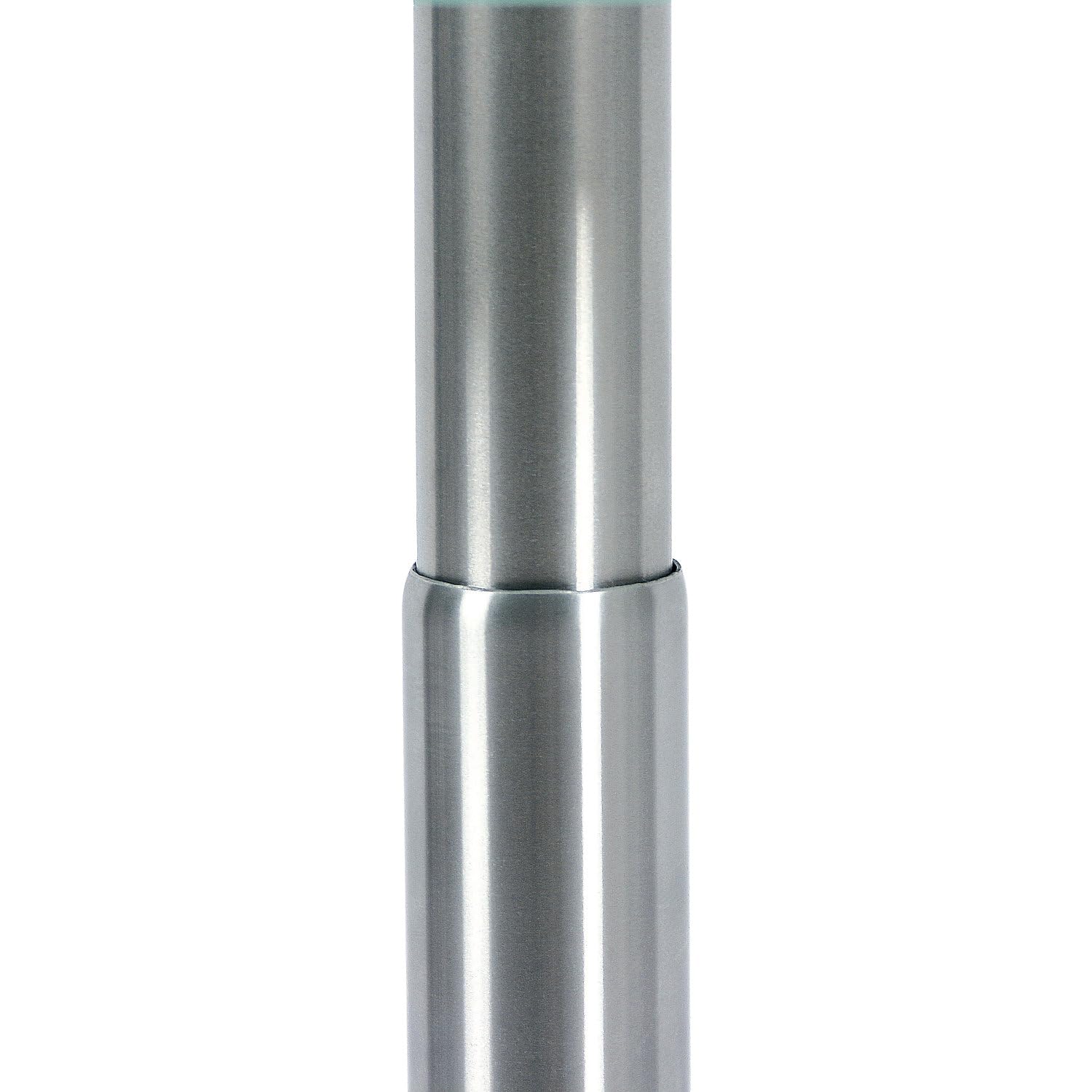 Ebinger Couch- und Beistelltisch in Edelstahl höhenverstellbar und fahrbar 450x450 mm Satinierter ESG-Sicherheitsglasplatte Tischhöhe max. 650 mm P739.35.6
