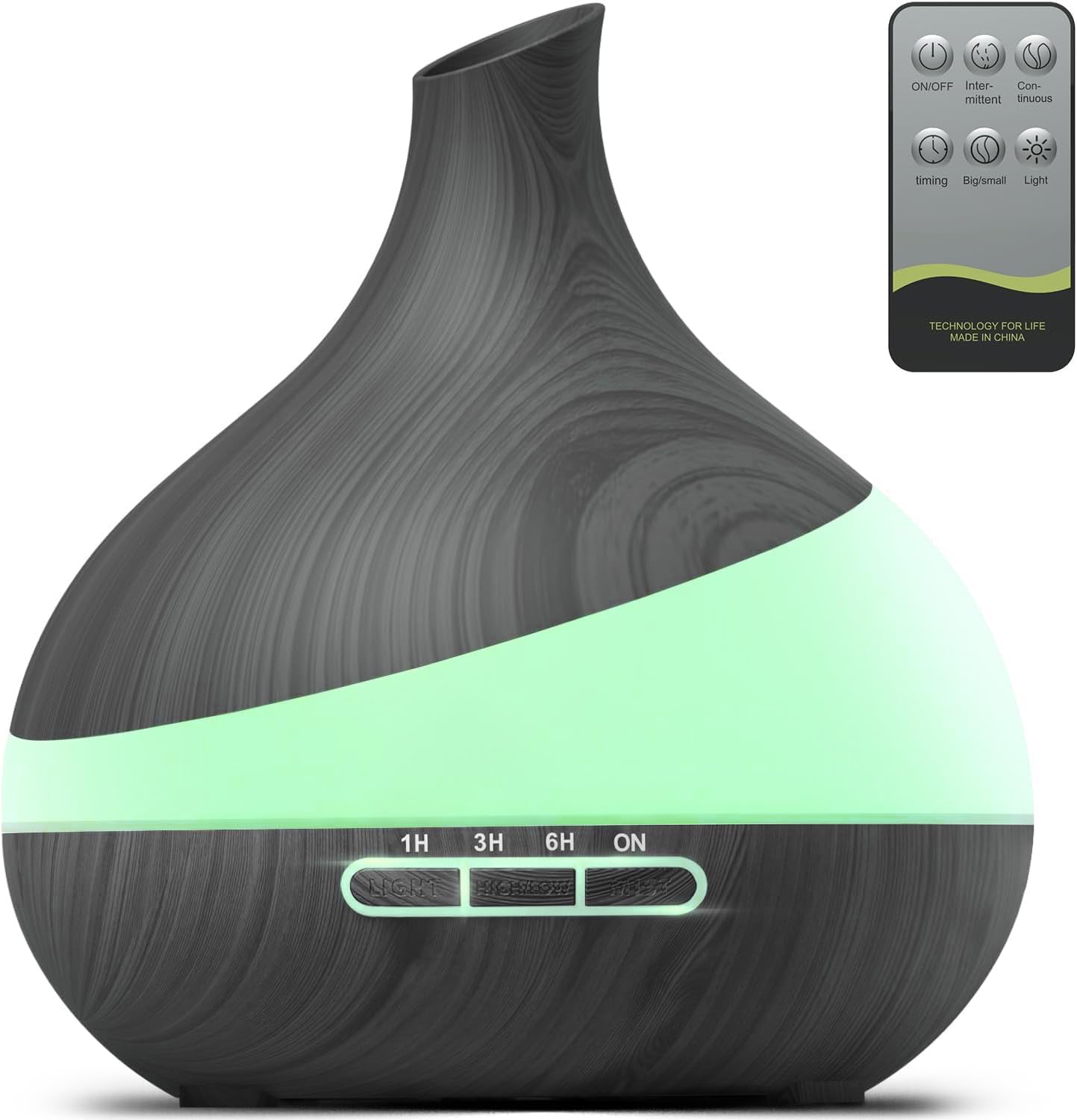 HJTHJT 500ML Essential Oil Diffuser: Aroma Diffuser with Remote Control for Hotel Spa Yoga Room - Humidifiers for Bedroom with 14 Colors LED Night Light for Kids/Women Home Relaxation