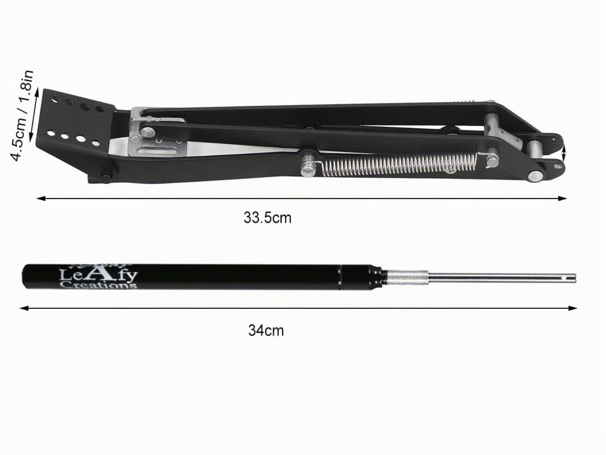 Gewächshaus-Fensteröffner Automatisch. Zubehör für Frühbeete und Gewächshausfenster. Doppelfeder Hubkraft 7kg. Automatischer Fensteröffner für Gewächshäuser. (Schwarz)