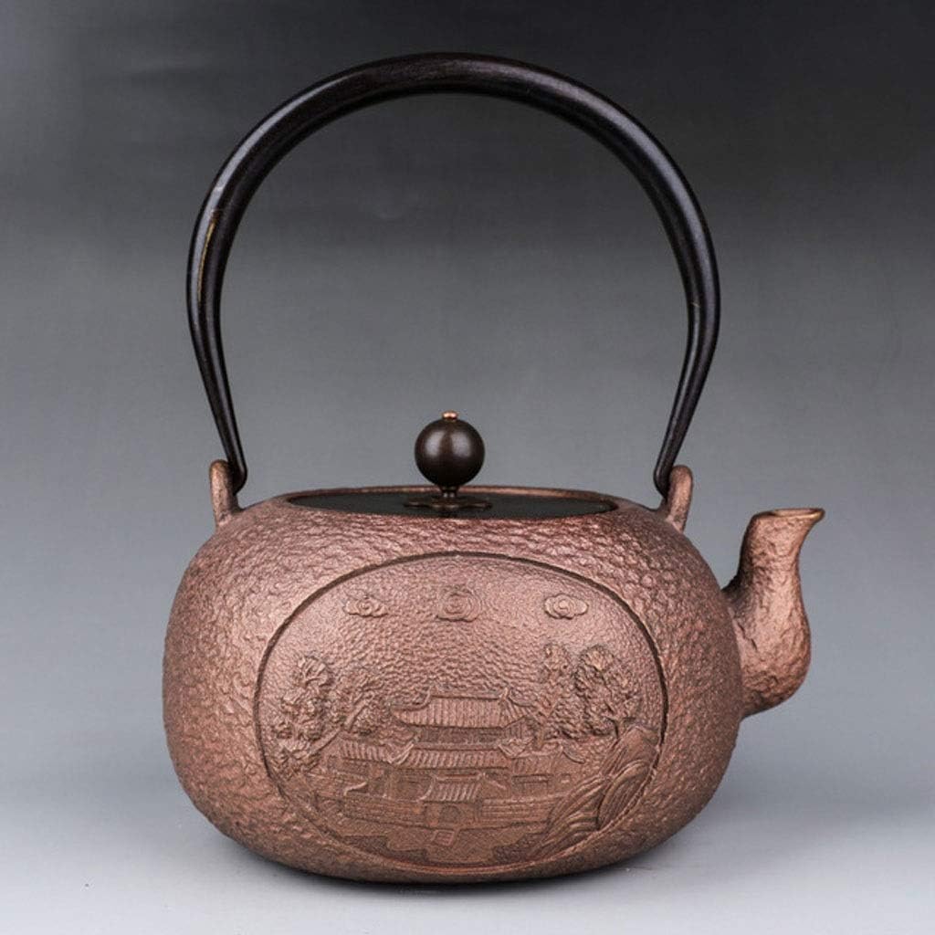 SGSG 1.2L Kettle Copper Pot Electric Kettle Retro Cast Copper Boiling Teapot Home Tea Maker