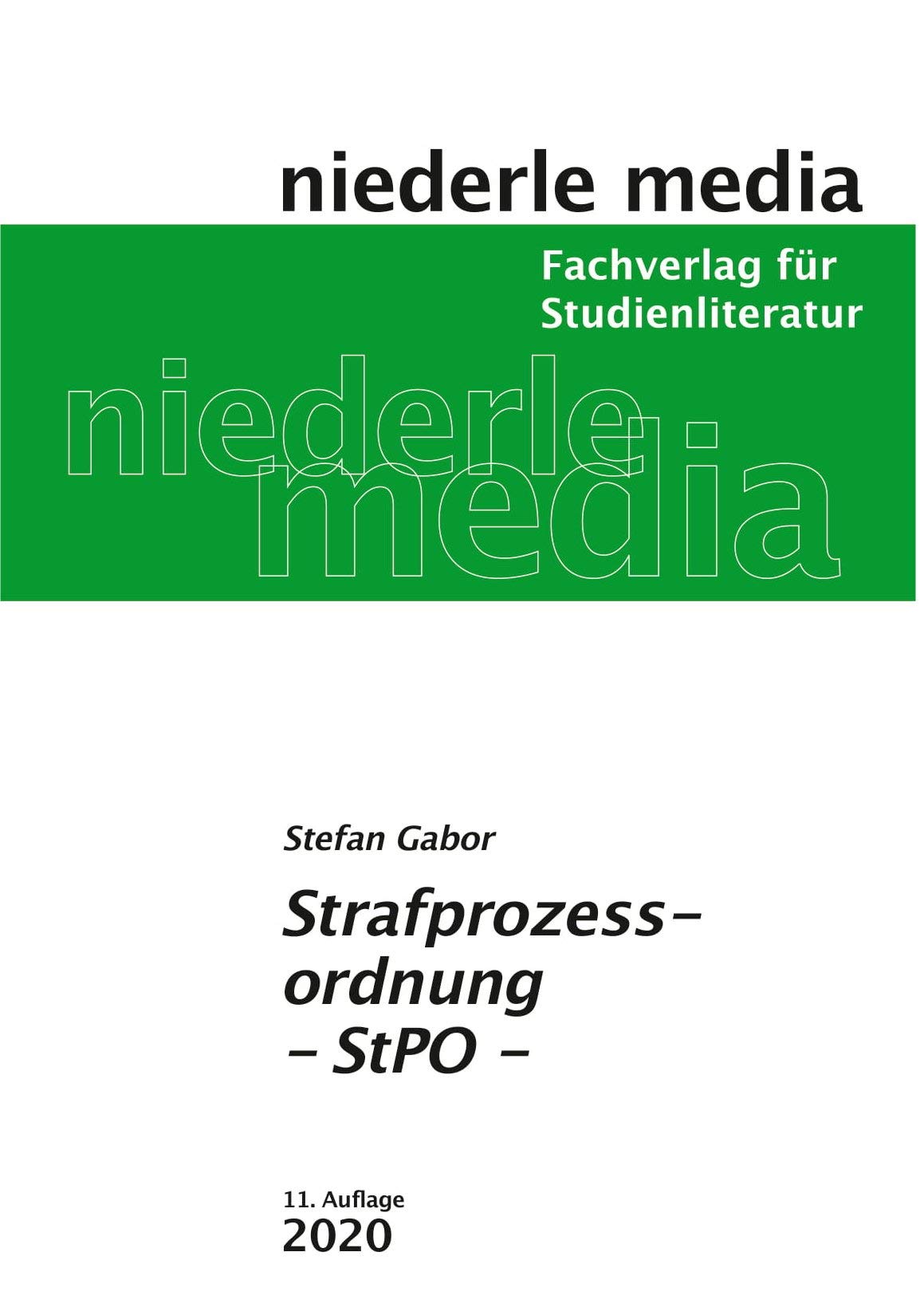 Strafprozessordnung - StPO -