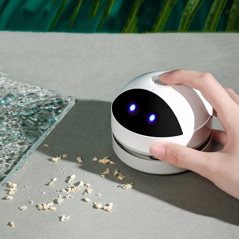 Aspiradora para Suelo Duro, miniaspiradora para Mesa de Escritorio, barredora de Polvo para Mesa, Limpiador de Escritorio con Cepillo Limpio para el hogar y la Oficina