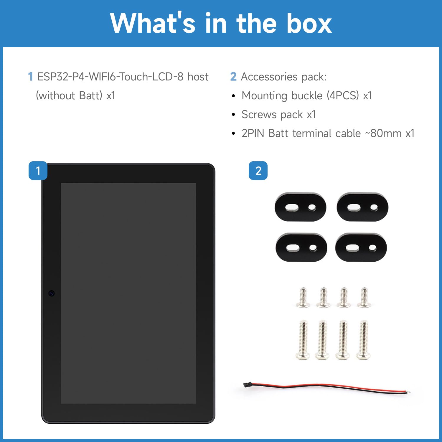 KLAYERS La placa de desarrollo ESP32-P4 viene con pantalla táctil HMI todo en uno de 800 x 1280, táctil de 10 puntos, micrófonos duales, altavoz, W-F6 y BT5.no BAT