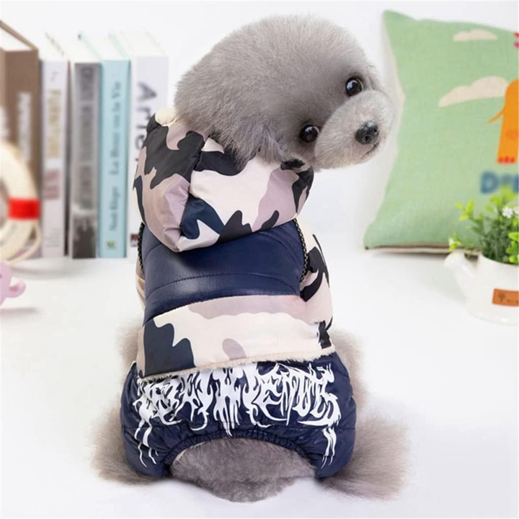 Winter Warm Dog Clothes for Puppy Pet Dog Coats Hooded Dog Jacket Jumpsuits Chihuahua French Bulldog Clothing Overall (A S Code)