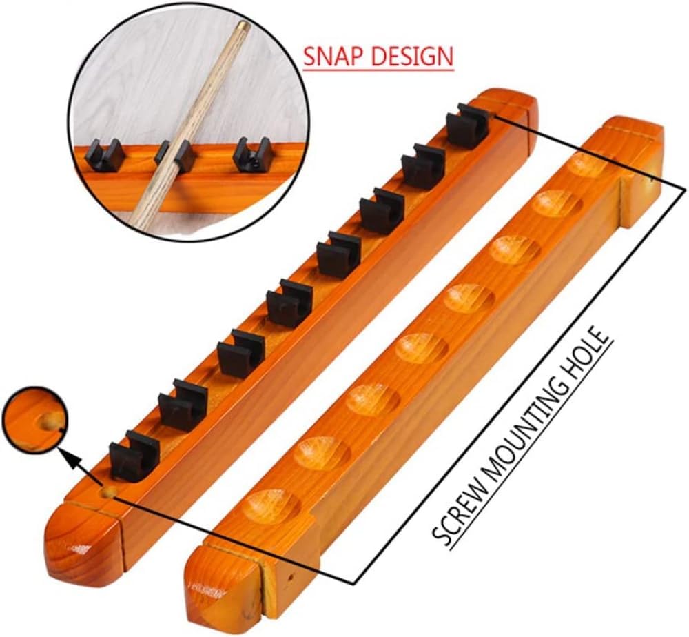 Pool Racks,Pool Rack -Pool Stick Holder Solid Wood Material, 8 Holes Optional-Billiard Racks