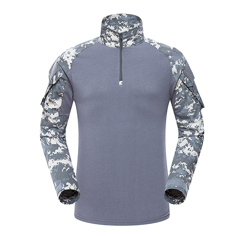 Tactisch shirt Combat Shirt Heren Militair Elasticiteitsshirt Camo T-shirt Multicam leger lang shirt (Cp M