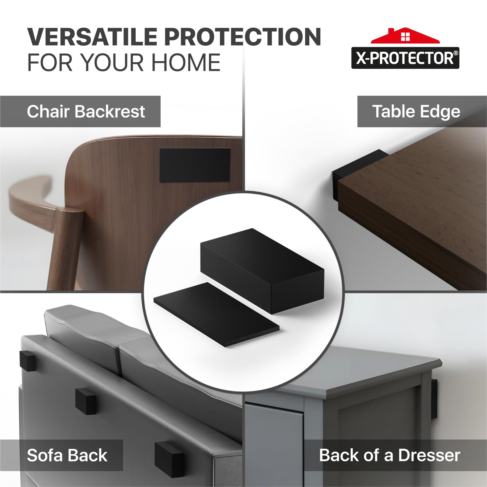 20Pcs Furniture Wall Protector Set – EVA Foam Headboard Stoppers – Anti-Shake, Scratch Protection – Easy Install, 2 Thicknesses