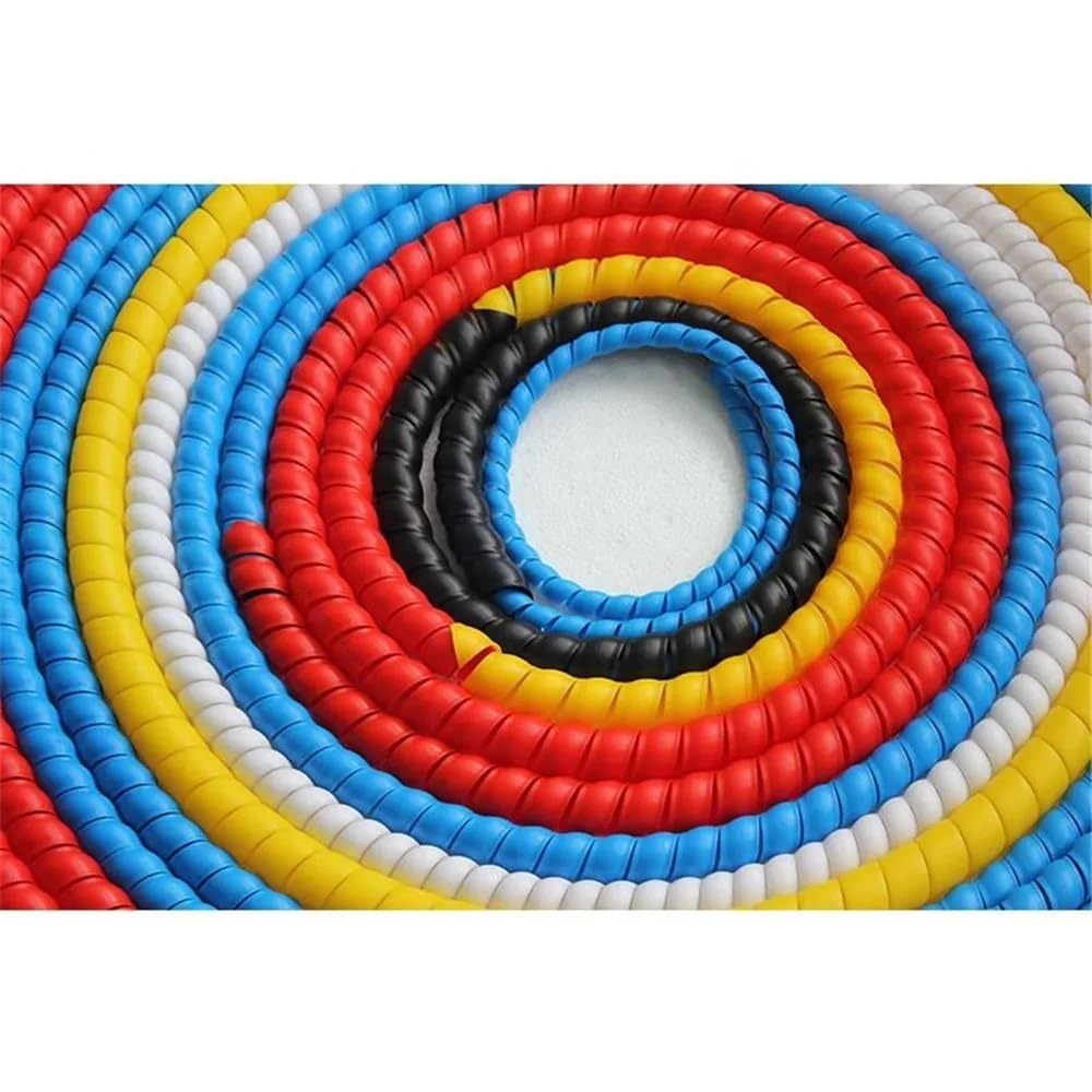 Gaine spiralée pour câbles, Gaine de gestion câbles flexible en spirale, gaine d'enroulement câble multicolore 2 mètres, 8 mm à 40(Red,18mm inside diameter)