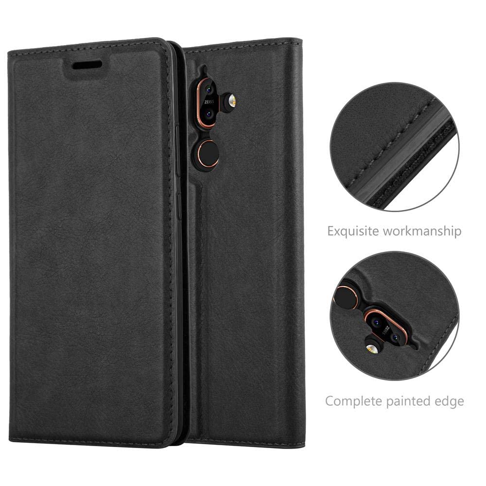 Cadorabo Hülle Für Nokia 7 Plus – Kunstleder Flip-Cover Mit Standfunktion & Kartenfach | Magnetverschluss | Rot