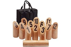 GSE® Wooden Numbered Block Toss Kubb Yard Game