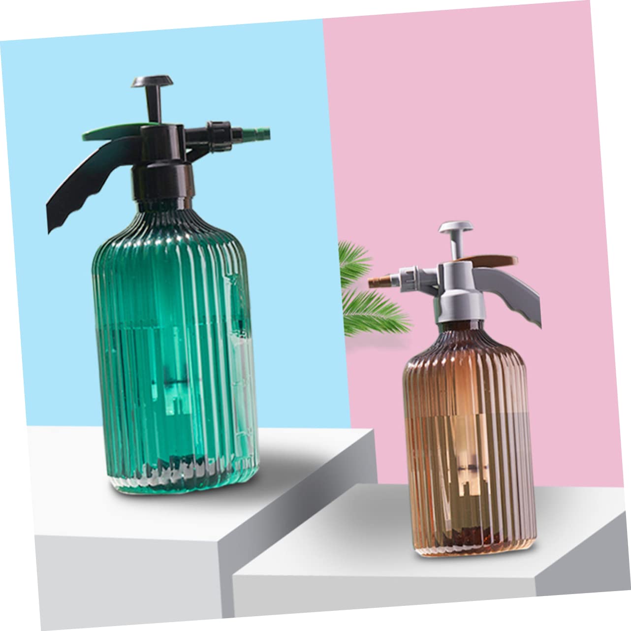 INOOMP 2stücke Handdruck Sprühflasche Für Pflanzenbewässerung Multifunktionale Gießkanne Für Und Garten Design Dunkelbraun Für Salon Und Dorm