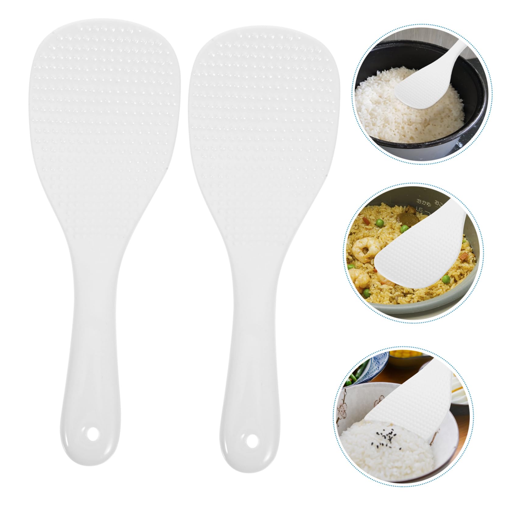 PRETYZOOM 8 Stk Reispaddellöffel porzellanlöffel Porzellanschöpflöffel Praktischer Reislöffel Reis Servierlöffel Reis kochen Kelle Küche Reislöffel Reispaddel für die Küche Keramik Weiß