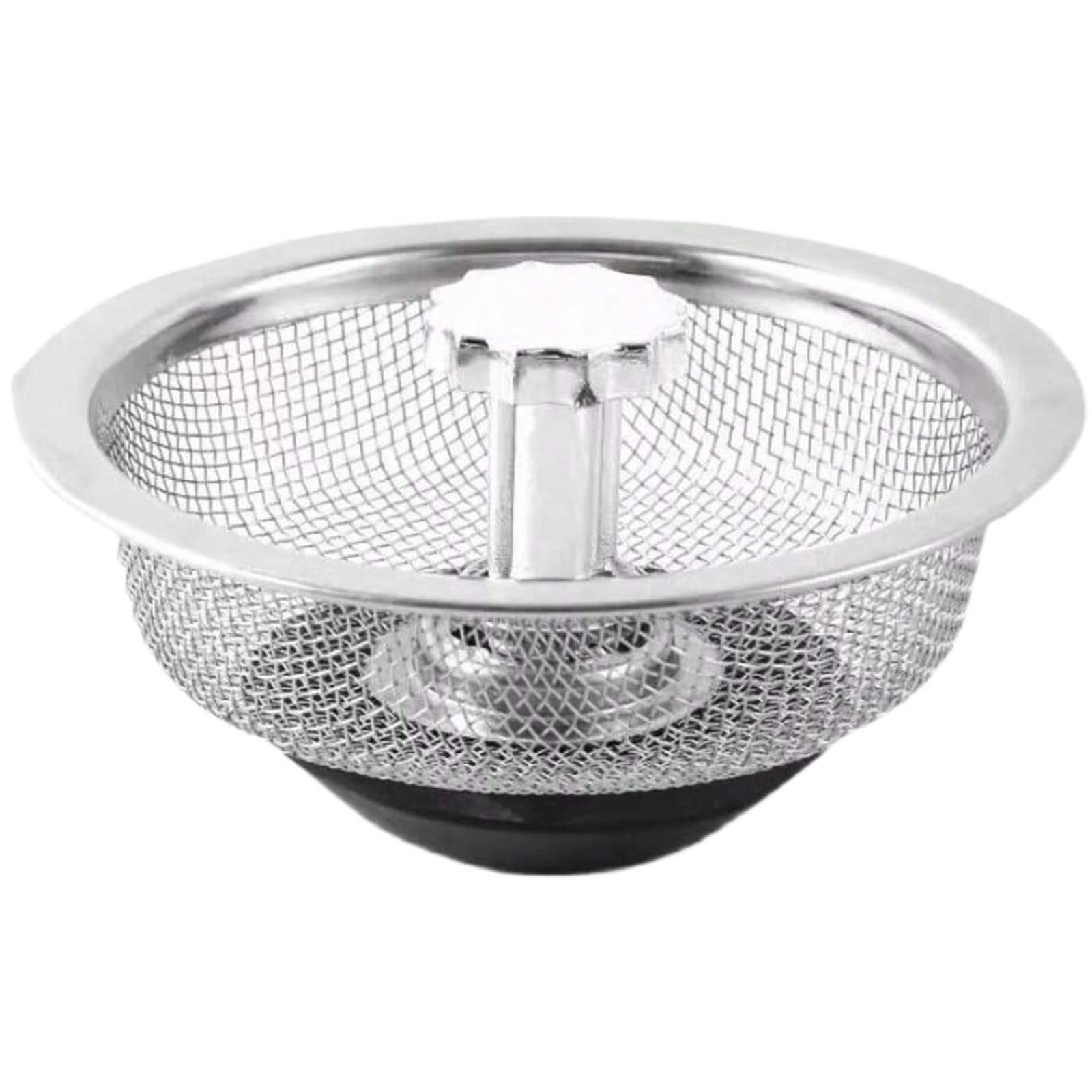 Baynopurin 3Pcs Silver Sink Strainer Waste Universal Stainless Steel Sink Mesh Filter