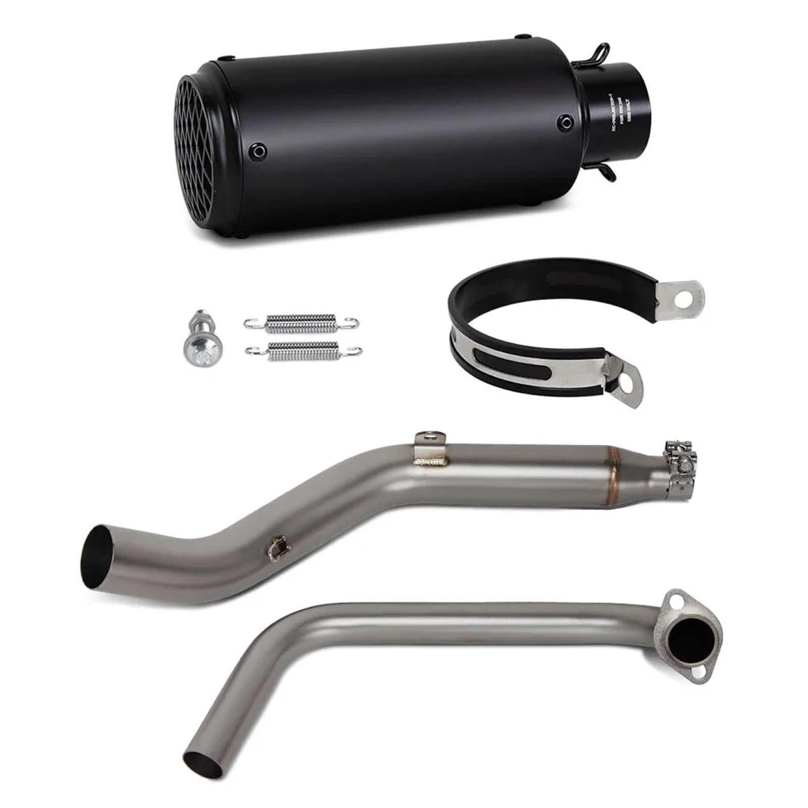 For ZONTES ZT125 U1 G1 Z1 Z2 2021-2025 Sistema completo di scarico for moto Collettore di collegamento Progetto marmitta(B)