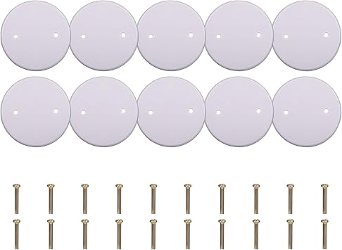 10Pcs Ceiling Light Cover Plate Round Electrical Box Covers Wall Electrical Box Junction Hole Flat Panel Round Ceiling Cover Plate