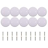 10Pcs Round Covering Circular Ceiling Blanks Up Covers Flat Blanks Plates Junction Box Cover Outlet Cover Circular Ceiling Up Covers Flat Plate