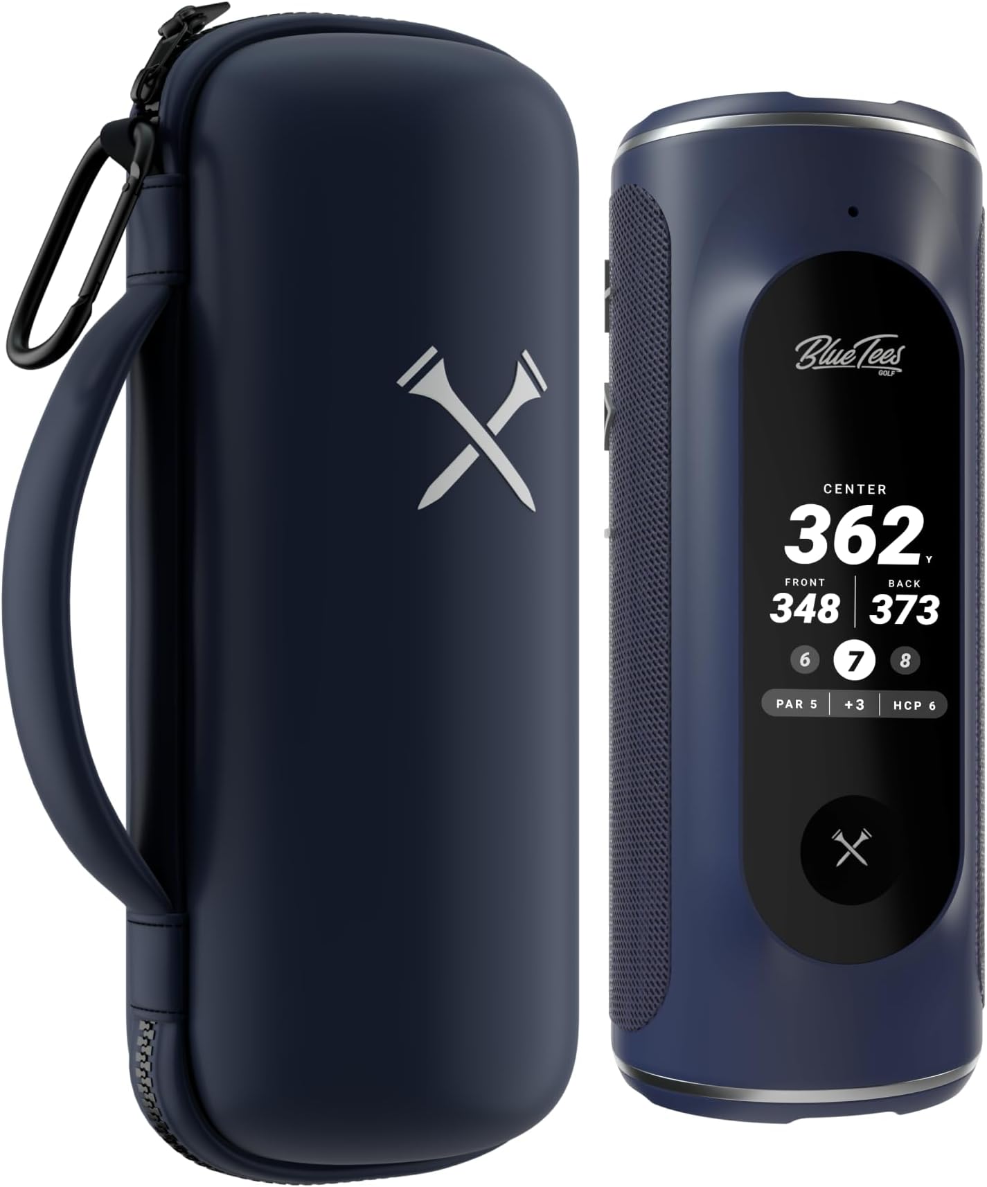 GPS Case Compatible with Player+ GPS Speaker - Hard Carrying Protective Case, Advanced Security with Internal Magnetic Plate, Equipped with Carabiner Clip (Case Only) (Navy)